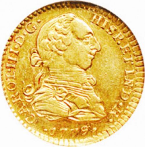 1 Escudo Obverse Image minted in SPAIN in 1779FF (1759-88  -  CARLOS III)  - The Coin Database