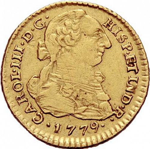 1 Escudo Obverse Image minted in SPAIN in 1779MJ (1759-88  -  CARLOS III)  - The Coin Database