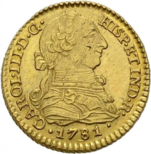 1 Escudo Obverse Image minted in SPAIN in 1781CF (1759-88  -  CARLOS III)  - The Coin Database