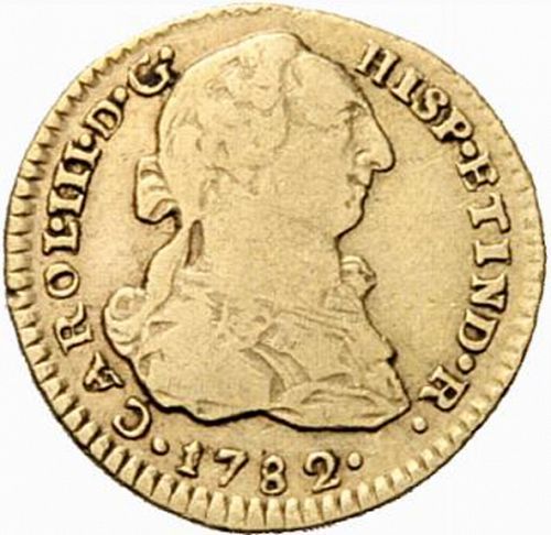 1 Escudo Obverse Image minted in SPAIN in 1782MI (1759-88  -  CARLOS III)  - The Coin Database