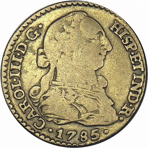 1 Escudo Obverse Image minted in SPAIN in 1785C (1759-88  -  CARLOS III)  - The Coin Database