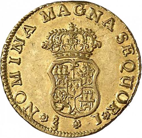 1 Escudo Reverse Image minted in SPAIN in 1761J (1759-88  -  CARLOS III)  - The Coin Database