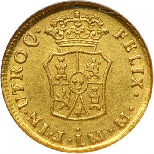 1 Escudo Reverse Image minted in SPAIN in 1770JM (1759-88  -  CARLOS III)  - The Coin Database
