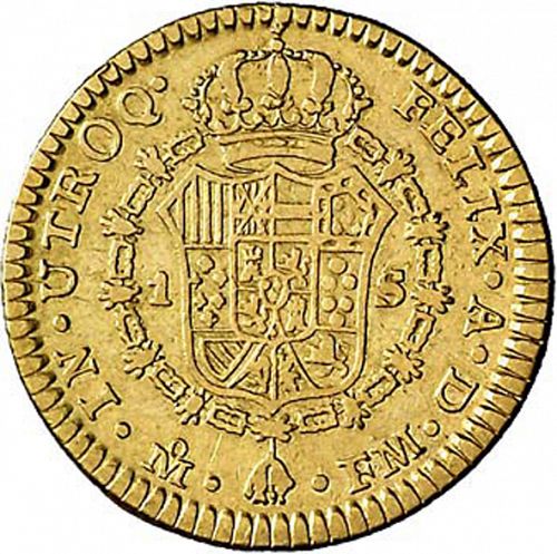 1 Escudo Reverse Image minted in SPAIN in 1773FM (1759-88  -  CARLOS III)  - The Coin Database