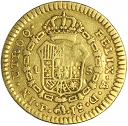1 Escudo Reverse Image minted in SPAIN in 1774JS (1759-88  -  CARLOS III)  - The Coin Database