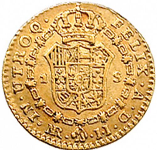 1 Escudo Reverse Image minted in SPAIN in 1778JJ (1759-88  -  CARLOS III)  - The Coin Database