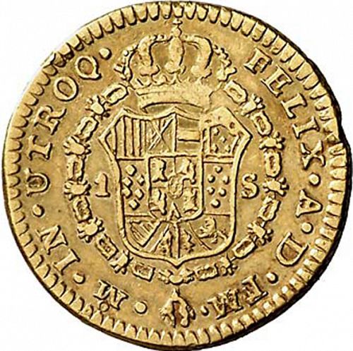 1 Escudo Reverse Image minted in SPAIN in 1786FM (1759-88  -  CARLOS III)  - The Coin Database