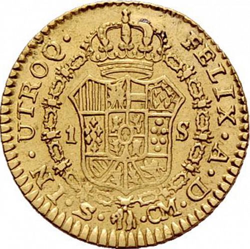 1 Escudo Reverse Image minted in SPAIN in 1787CM (1759-88  -  CARLOS III)  - The Coin Database
