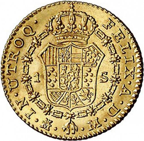 1 Escudo Reverse Image minted in SPAIN in 1788M (1759-88  -  CARLOS III)  - The Coin Database