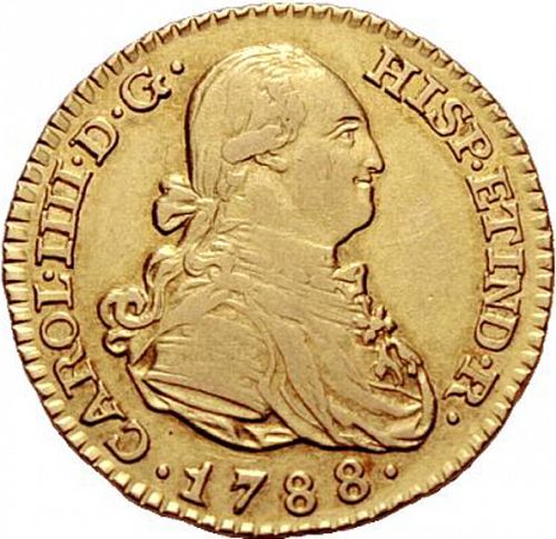 1 Escudo Obverse Image minted in SPAIN in 1788MF (1788-08  -  CARLOS IV)  - The Coin Database