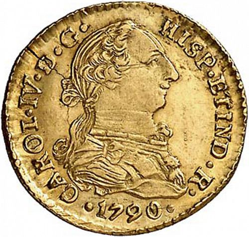 1 Escudo Obverse Image minted in SPAIN in 1790PR (1788-08  -  CARLOS IV)  - The Coin Database