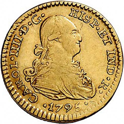 1 Escudo Obverse Image minted in SPAIN in 1795FM (1788-08  -  CARLOS IV)  - The Coin Database