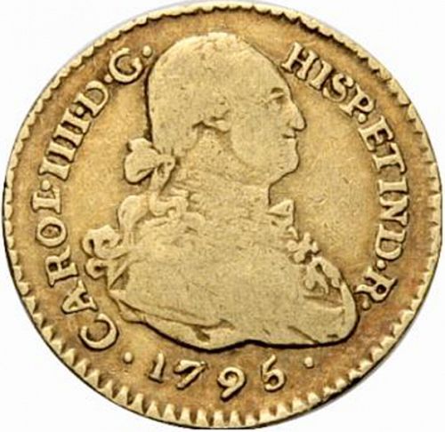 1 Escudo Obverse Image minted in SPAIN in 1795JF (1788-08  -  CARLOS IV)  - The Coin Database