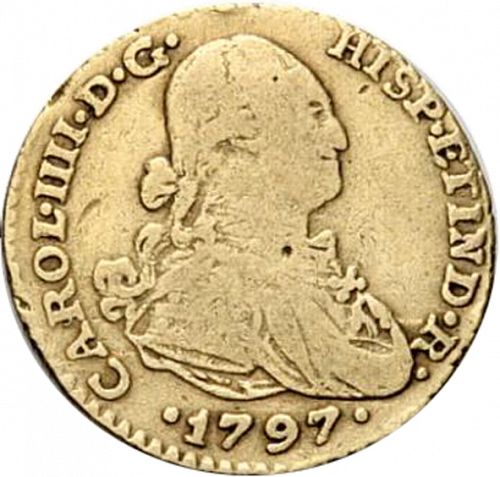 1 Escudo Obverse Image minted in SPAIN in 1797JJ (1788-08  -  CARLOS IV)  - The Coin Database