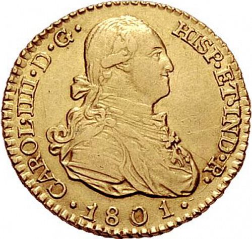 1 Escudo Obverse Image minted in SPAIN in 1801FA (1788-08  -  CARLOS IV)  - The Coin Database