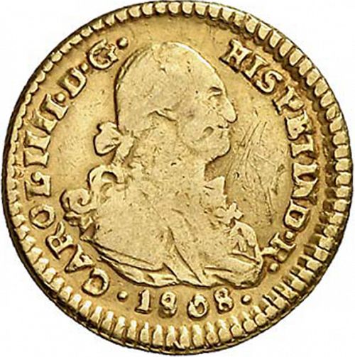 1 Escudo Obverse Image minted in SPAIN in 1808FJ (1788-08  -  CARLOS IV)  - The Coin Database