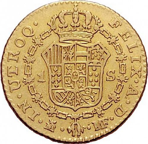 1 Escudo Reverse Image minted in SPAIN in 1794MF (1788-08  -  CARLOS IV)  - The Coin Database