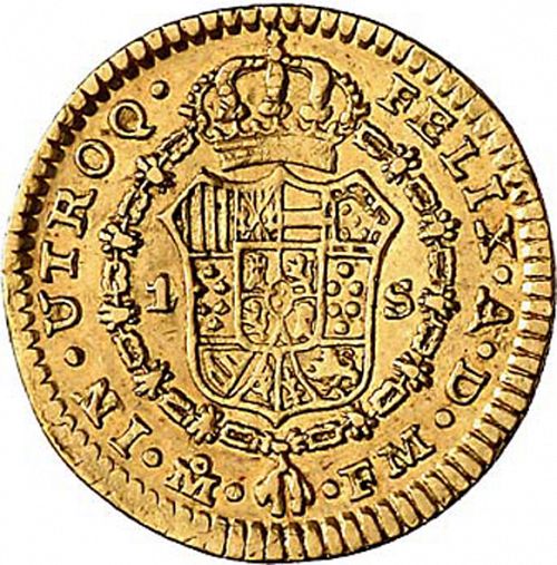 1 Escudo Reverse Image minted in SPAIN in 1795FM (1788-08  -  CARLOS IV)  - The Coin Database