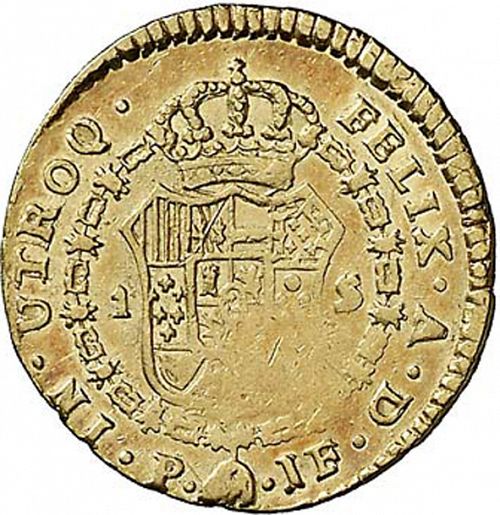1 Escudo Reverse Image minted in SPAIN in 1799JF (1788-08  -  CARLOS IV)  - The Coin Database