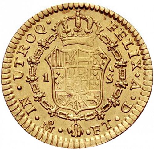1 Escudo Reverse Image minted in SPAIN in 1801FT (1788-08  -  CARLOS IV)  - The Coin Database