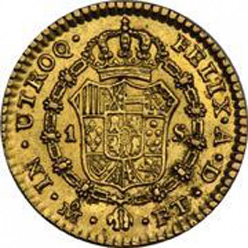 1 Escudo Reverse Image minted in SPAIN in 1802FT (1788-08  -  CARLOS IV)  - The Coin Database