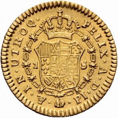 1 Escudo Reverse Image minted in SPAIN in 1806PJ (1788-08  -  CARLOS IV)  - The Coin Database