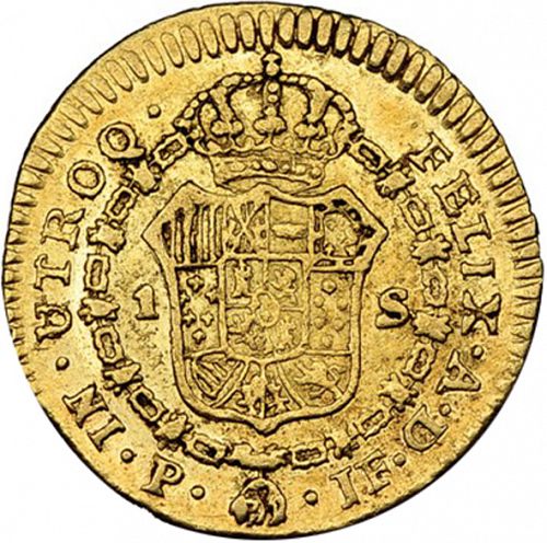 1 Escudo Reverse Image minted in SPAIN in 1807JF (1788-08  -  CARLOS IV)  - The Coin Database