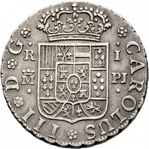 1 Real Obverse Image minted in SPAIN in 1770PJ (1759-88  -  CARLOS III)  - The Coin Database