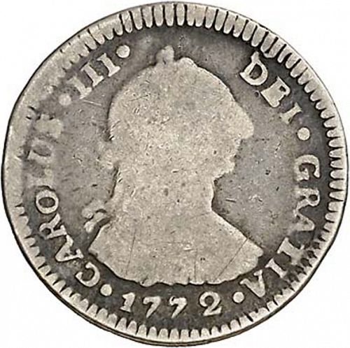 1 Real Obverse Image minted in SPAIN in 1772P (1759-88  -  CARLOS III)  - The Coin Database