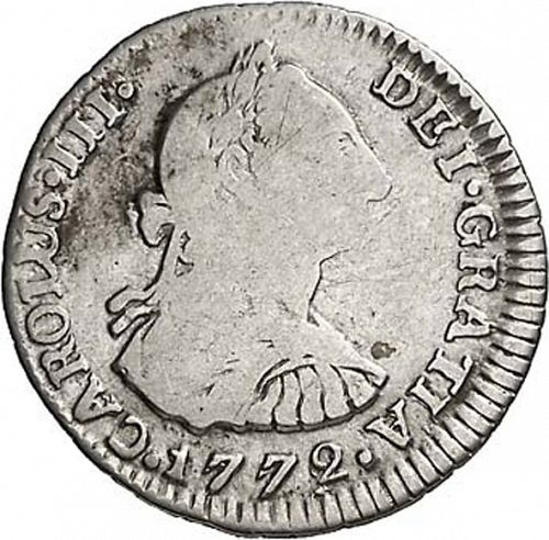 1 Real Obverse Image minted in SPAIN in 1772VJ (1759-88  -  CARLOS III)  - The Coin Database