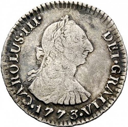 1 Real Obverse Image minted in SPAIN in 1773VJ (1759-88  -  CARLOS III)  - The Coin Database