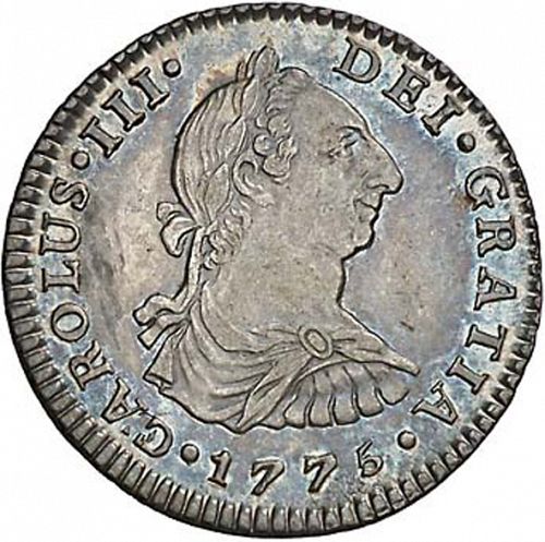1 Real Obverse Image minted in SPAIN in 1775FM (1759-88  -  CARLOS III)  - The Coin Database