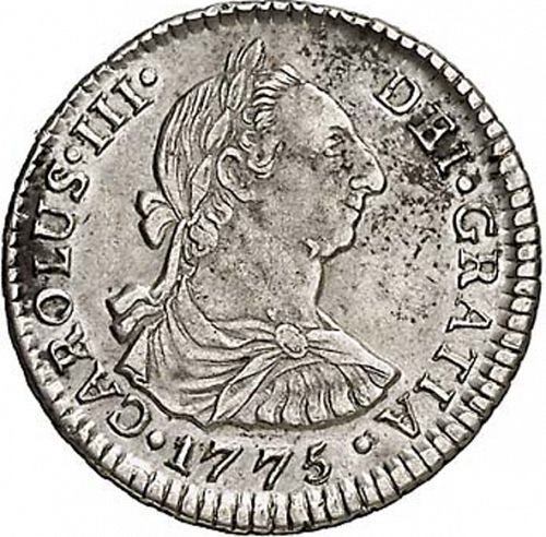 1 Real Obverse Image minted in SPAIN in 1775JR (1759-88  -  CARLOS III)  - The Coin Database