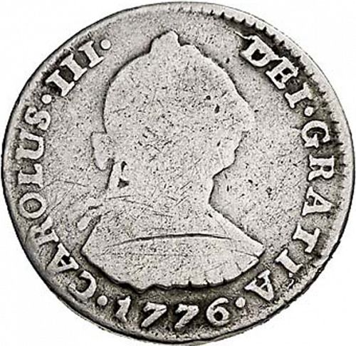 1 Real Obverse Image minted in SPAIN in 1776JJ (1759-88  -  CARLOS III)  - The Coin Database