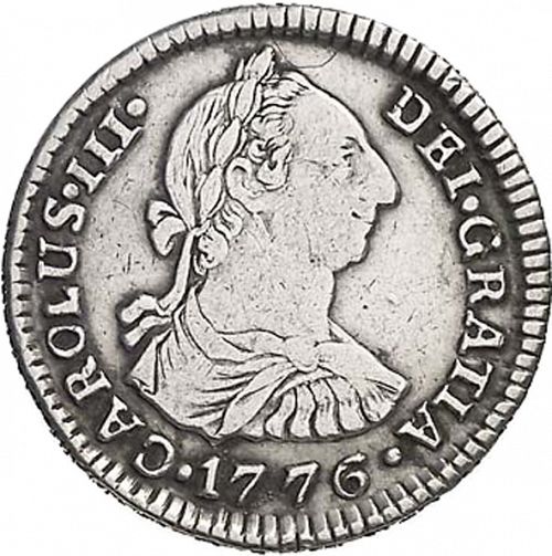 1 Real Obverse Image minted in SPAIN in 1776JR (1759-88  -  CARLOS III)  - The Coin Database