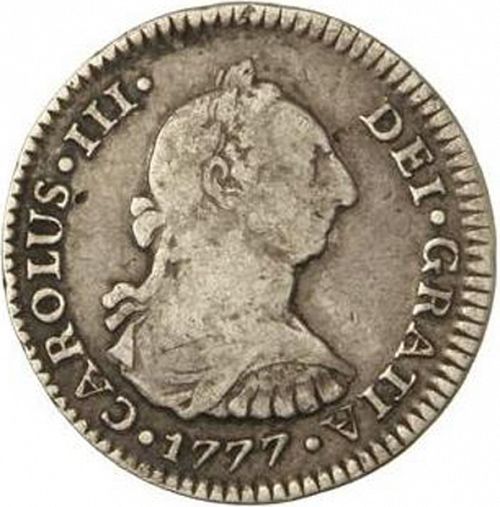 1 Real Obverse Image minted in SPAIN in 1777FM (1759-88  -  CARLOS III)  - The Coin Database