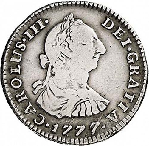 1 Real Obverse Image minted in SPAIN in 1777JJ (1759-88  -  CARLOS III)  - The Coin Database