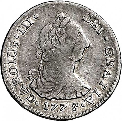 1 Real Obverse Image minted in SPAIN in 1778DA (1759-88  -  CARLOS III)  - The Coin Database