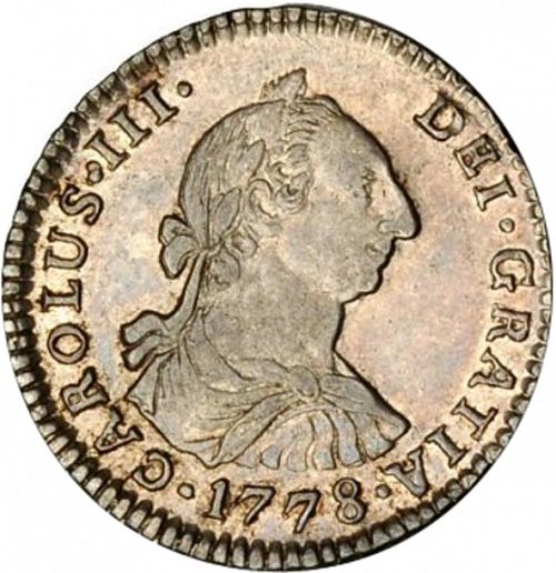 1 Real Obverse Image minted in SPAIN in 1778PR (1759-88  -  CARLOS III)  - The Coin Database