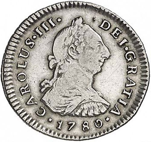 1 Real Obverse Image minted in SPAIN in 1780MJ (1759-88  -  CARLOS III)  - The Coin Database