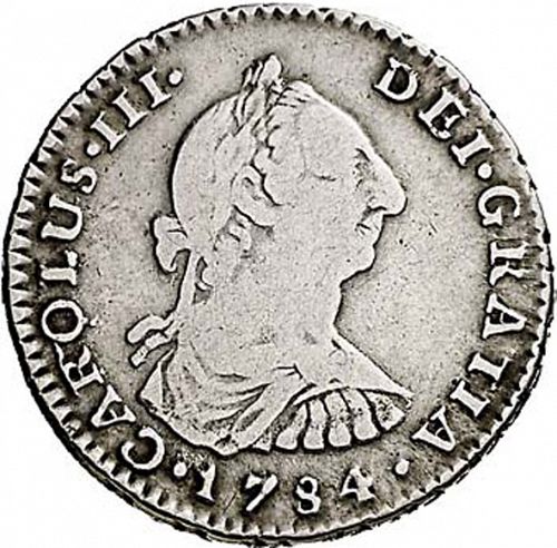 1 Real Obverse Image minted in SPAIN in 1784JJ (1759-88  -  CARLOS III)  - The Coin Database