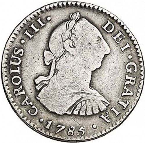 1 Real Obverse Image minted in SPAIN in 1785M (1759-88  -  CARLOS III)  - The Coin Database