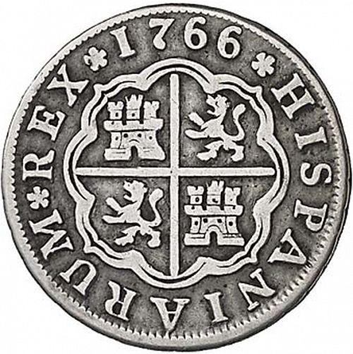 1 Real Reverse Image minted in SPAIN in 1766PJ (1759-88  -  CARLOS III)  - The Coin Database