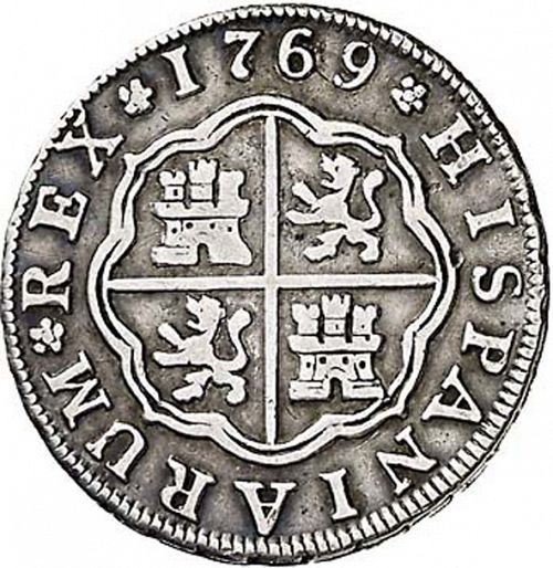 1 Real Reverse Image minted in SPAIN in 1769PJ (1759-88  -  CARLOS III)  - The Coin Database