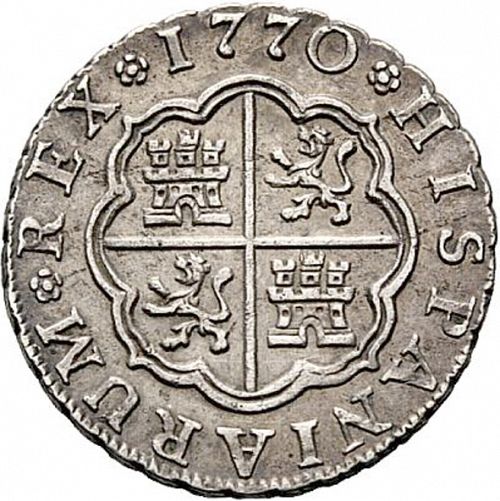 1 Real Reverse Image minted in SPAIN in 1770PJ (1759-88  -  CARLOS III)  - The Coin Database