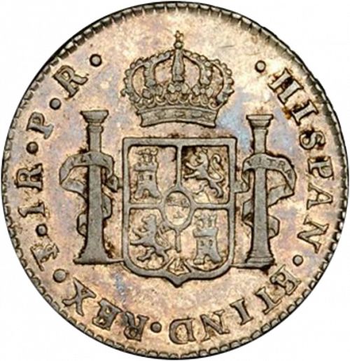 1 Real Reverse Image minted in SPAIN in 1778PR (1759-88  -  CARLOS III)  - The Coin Database