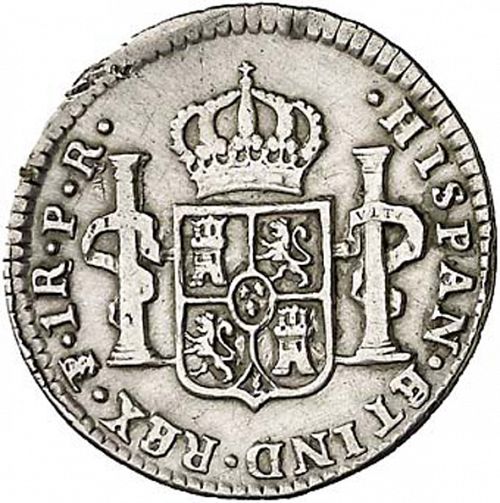 1 Real Reverse Image minted in SPAIN in 1780PR (1759-88  -  CARLOS III)  - The Coin Database