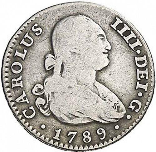1 Real Obverse Image minted in SPAIN in 1789MF (1788-08  -  CARLOS IV)  - The Coin Database