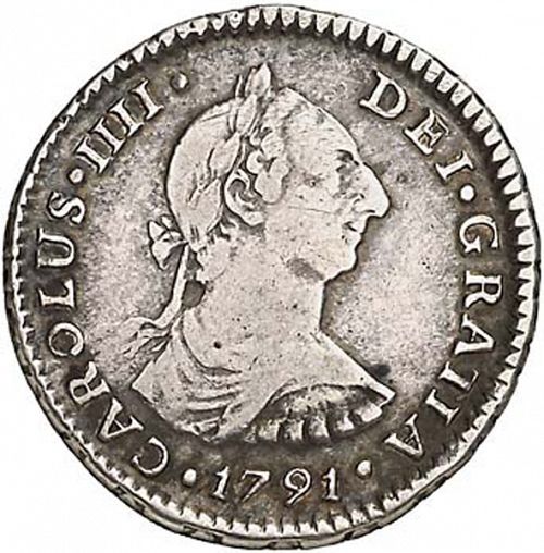 1 Real Obverse Image minted in SPAIN in 1791DA (1788-08  -  CARLOS IV)  - The Coin Database