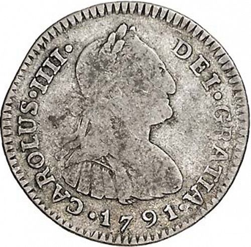 1 Real Obverse Image minted in SPAIN in 1791M (1788-08  -  CARLOS IV)  - The Coin Database